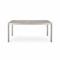 Aluminum Dining Table with Faux Wood Top O696