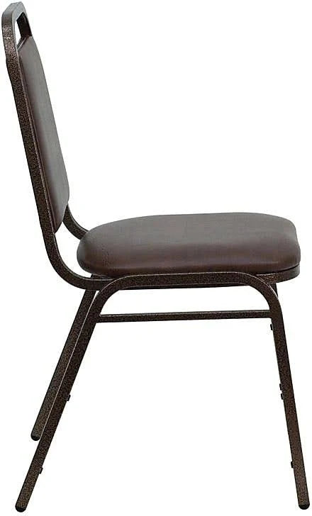 4 Pack Brown Vinyl Stacking Banquet Chair M625
