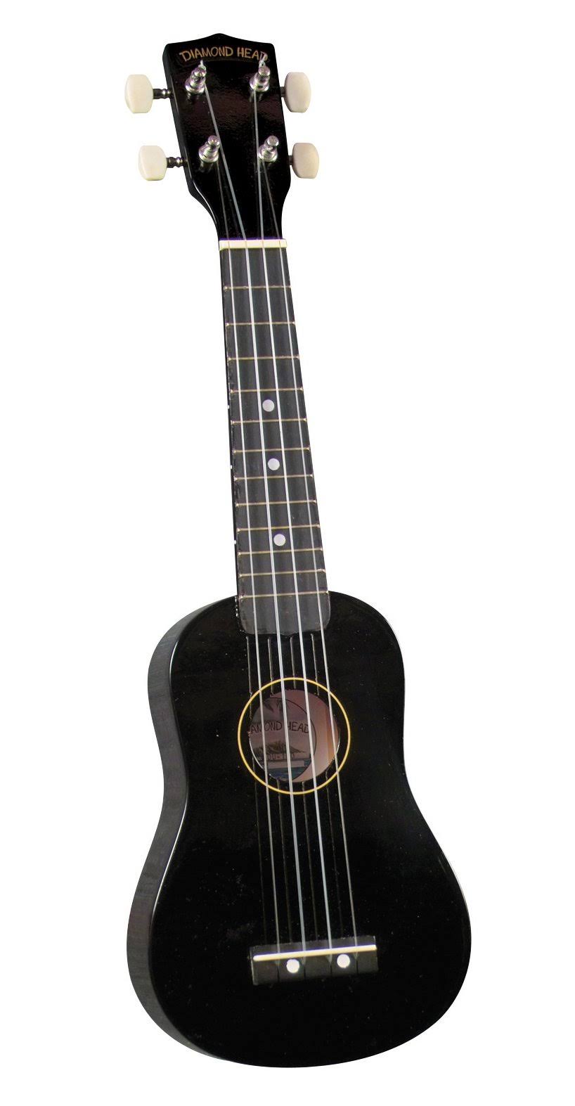 Black Soprano Ukulele with Matching Case G175