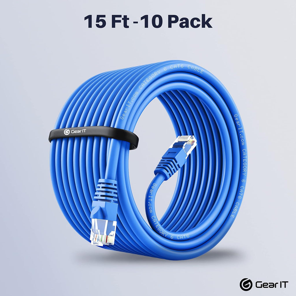 Cat6 Ethernet Cable 1 ft (100-Pack) Blue C166872