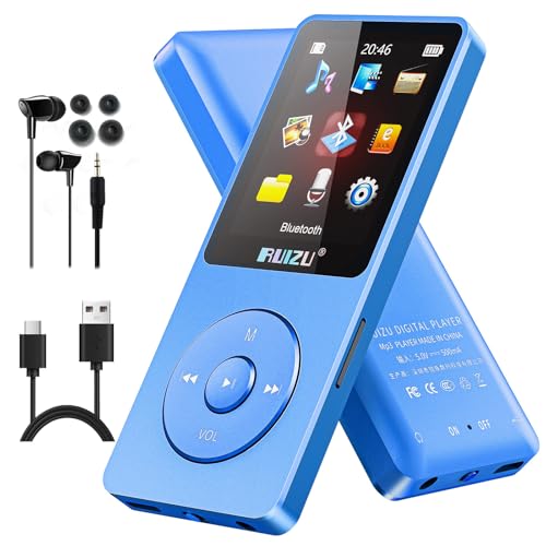 64GB MP3 Player with Bluetooth 5.3, 1.8" Screen, FM Radio, Voice Recording V239