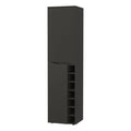 Tall Black Wengue Engineered Wood Bar Cabinet C3713