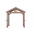 9 ft. x 6 ft. Cedar Wood Hardtop Grill Gazebo H374