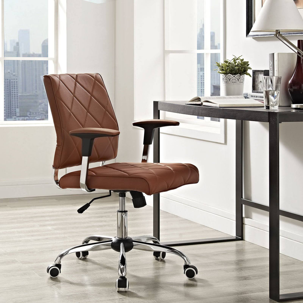 Brown Vinyl Office Chair F269564