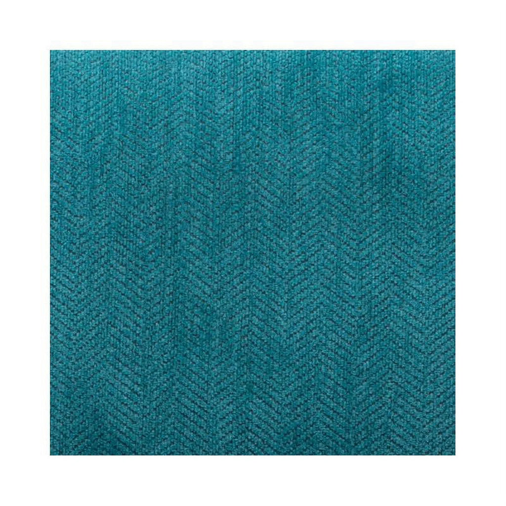 Teal Blue Chenille Accent Chair with Pillow W60075