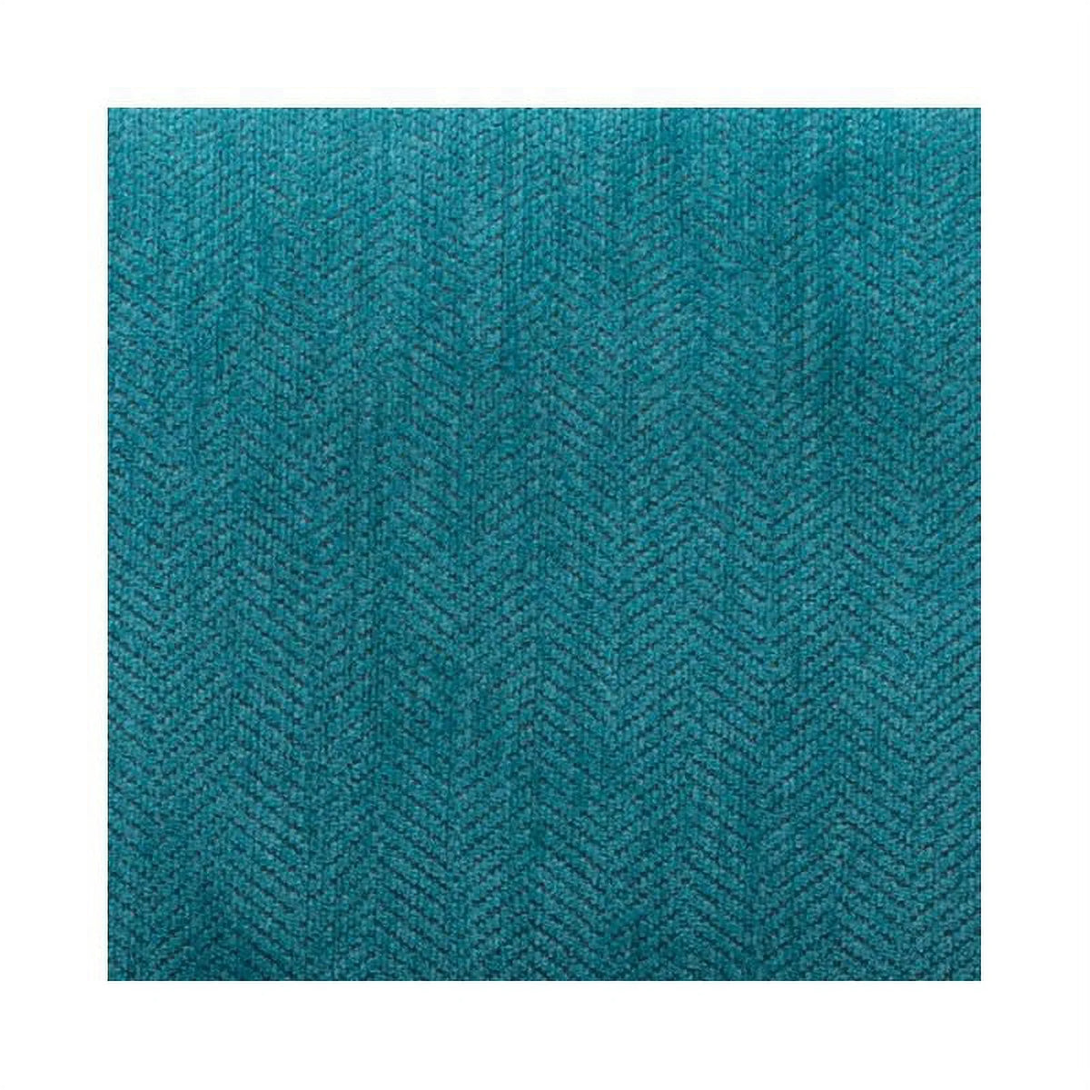 Teal Blue Chenille Accent Chair with Pillow W60075