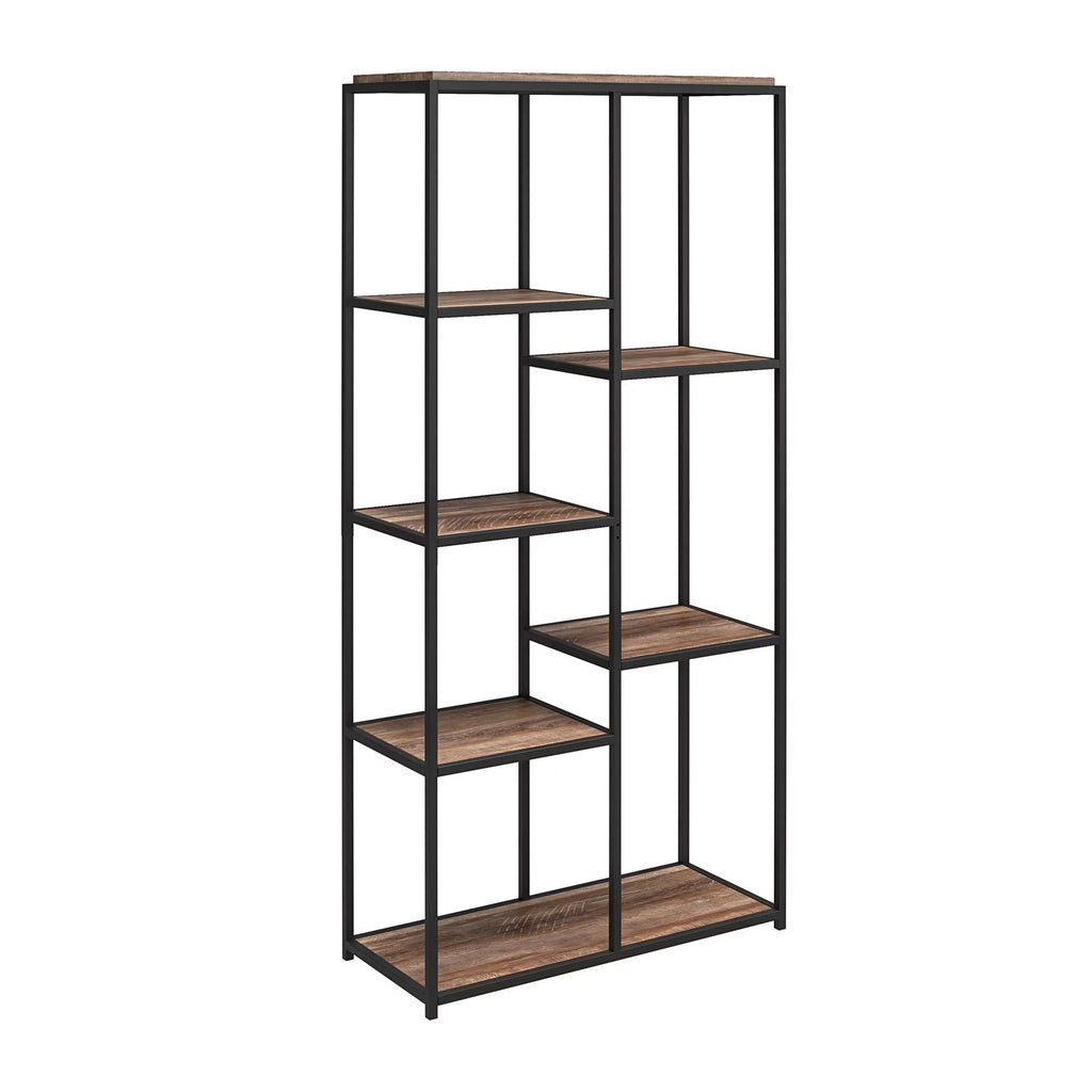 5 Shelf Weathered Oak Bookcase W3350