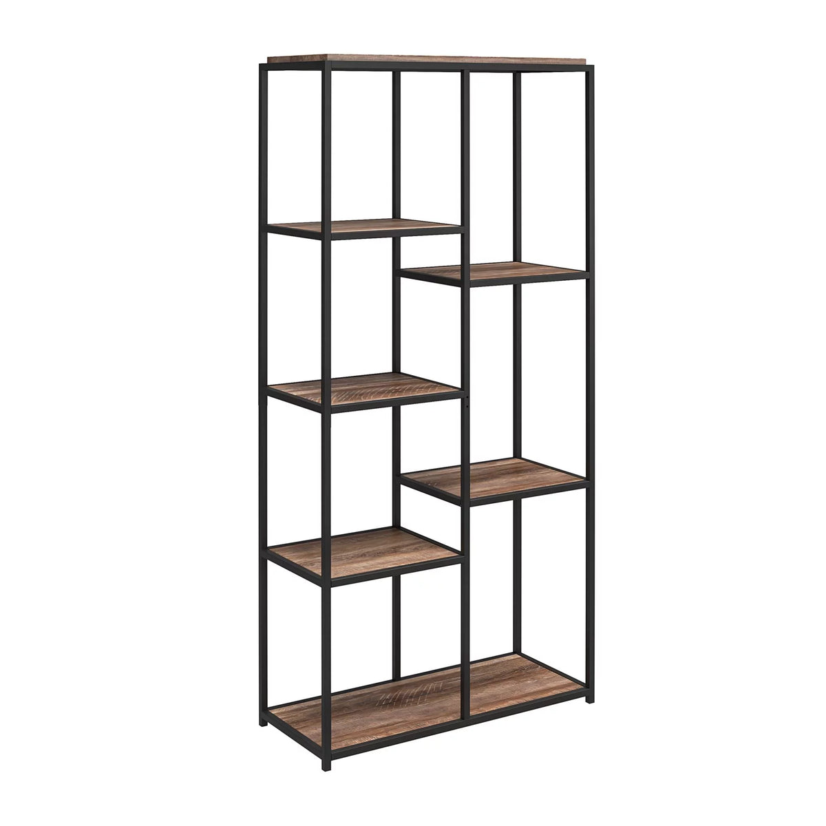 5 Shelf Weathered Oak Bookcase W3350