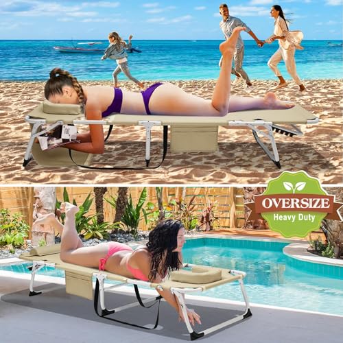 4-in-1 Folding Heavy Duty Chaise with 500LB Load Capacity B6881