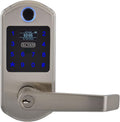 Smart Door Lock, 3 in 1 Keyless Entry, Fingerprint, Satin Nickel F7454
