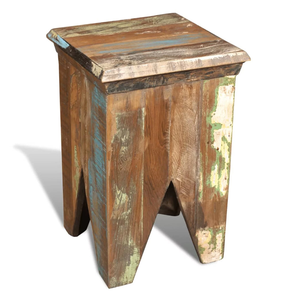 Solid Reclaimed Wood Stool U704