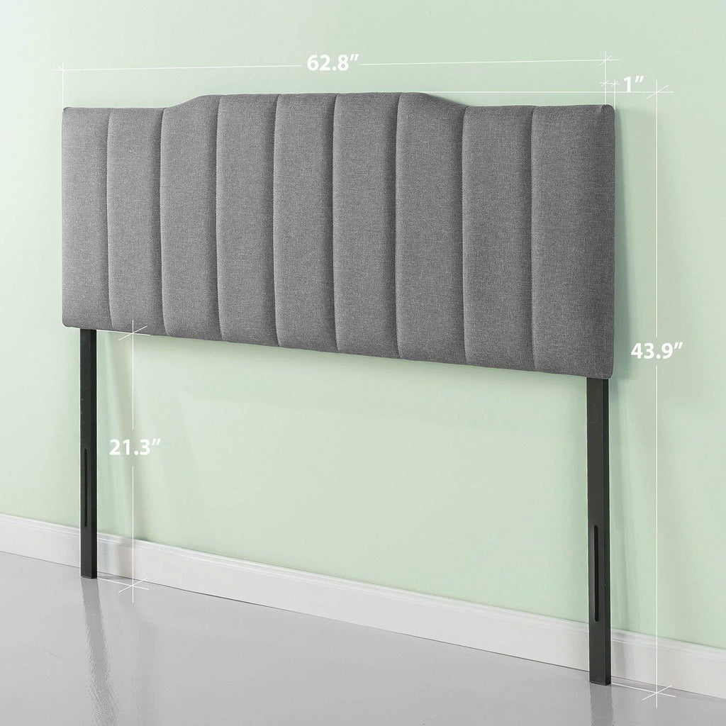 Queen Gray Upholstered Headboard Q7971