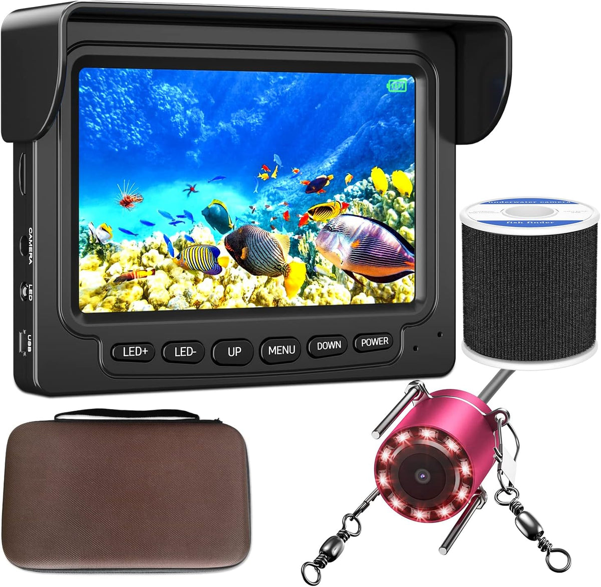 4.3 inch HD 1000TVL Color Monitor Ice Fishing Camera with 30m Cable Q510242