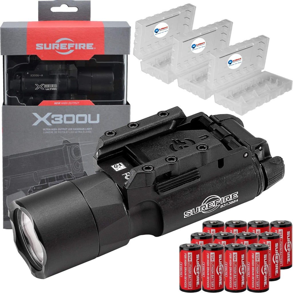 1000 Lumens LED Weapon Light with 12 Extra CR123A and 3 Battery Cases D245420