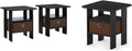 Set of 2 Table with Bin Drawer & 1 Table with Bin Drawer Americano/Medium Brown Y4748