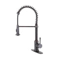 Spring Coil Pull Down Single Handle Kitchen Faucet with Deck Plate R401