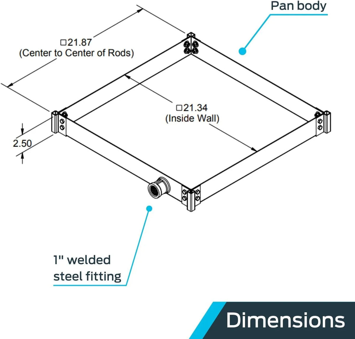 Ceiling Mounted Water Heater Platform with Steel Drain, Up To 20 Gallons T268552
