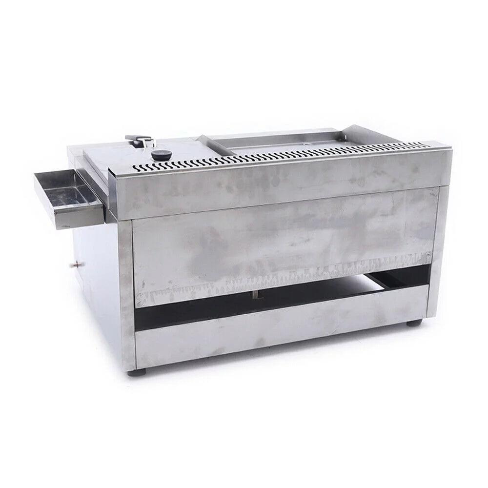 2 Burners Stainless Steel Commercial Gas Griddle O158650