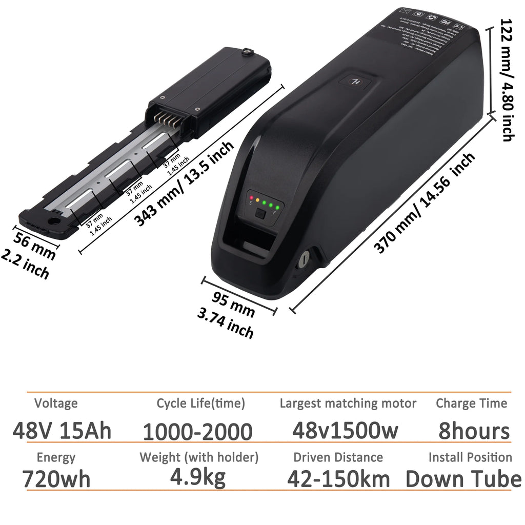 48V 10Ah Lithium Ebike Battery with Charger G762