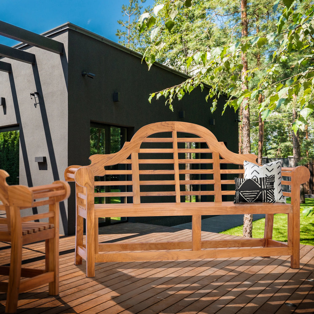 Teak Wood Double Outdoor Bench E390