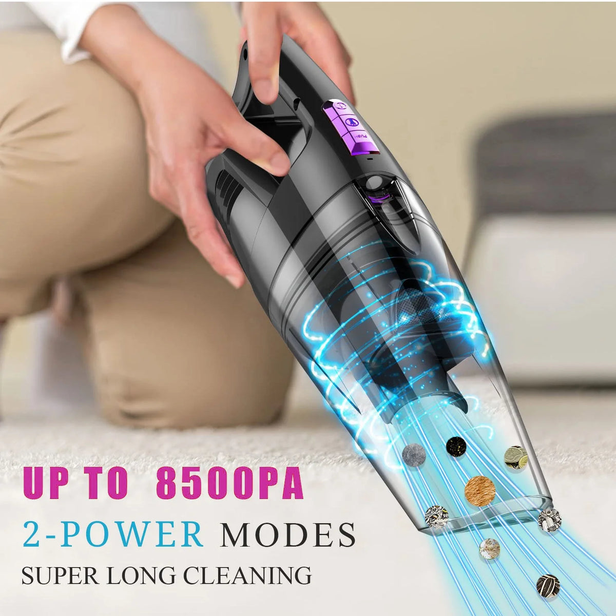 Cordless Handheld Vacuum Wet/Dry Cleaner 8500PA T948020