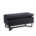 Fabric Studded Double Bench Ottoman W910775