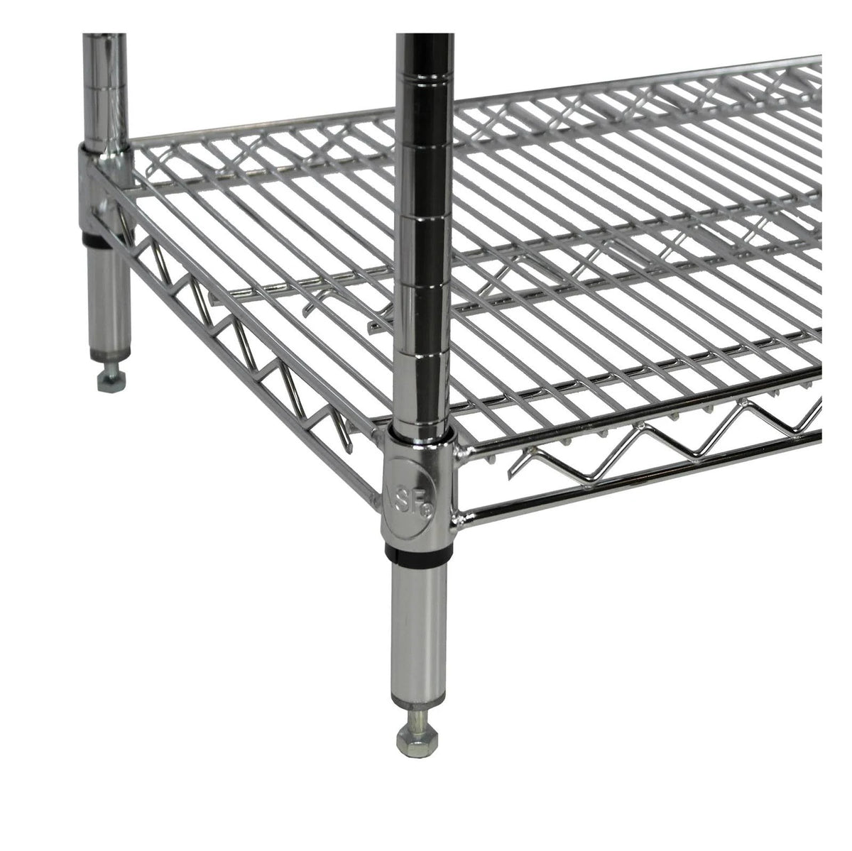 Chrome Wire Shelving Unit, 4 Shelves V375013