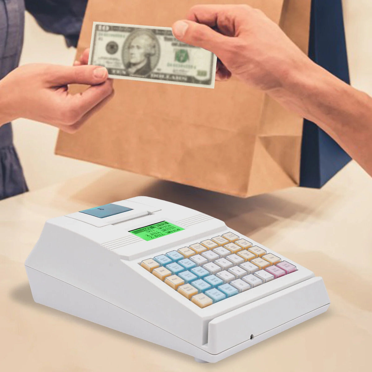 LED Electronic Cash Register 48 Keys H4002