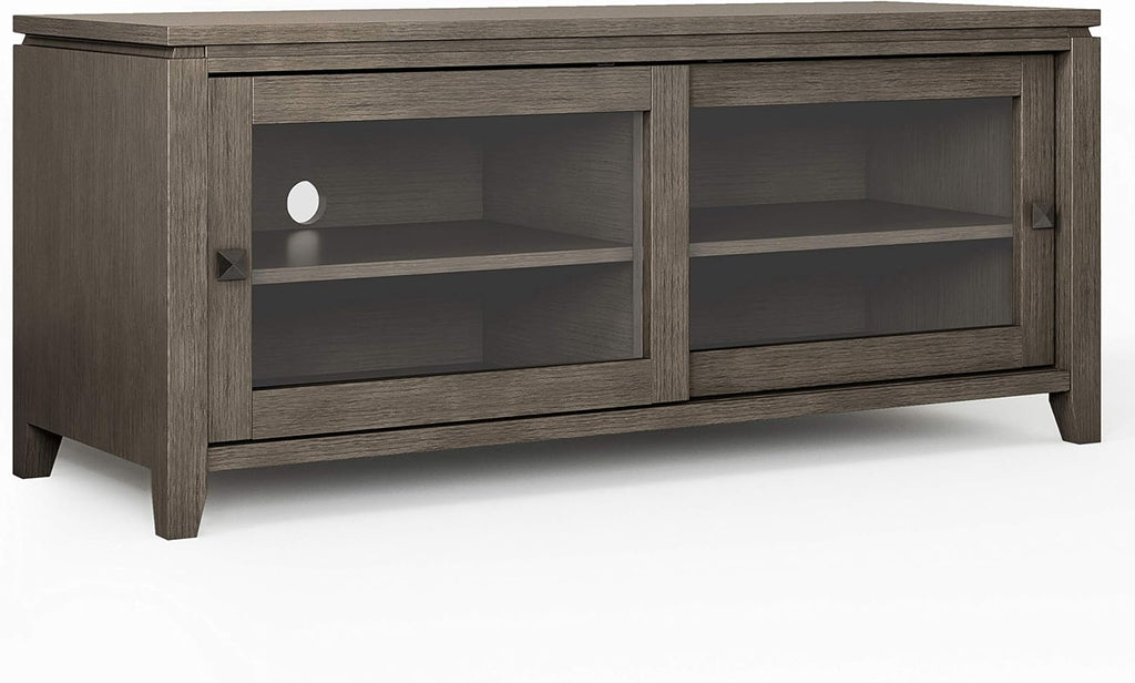 48 inch Solid Wood TV Media Stand in Farmhouse Grey D885841