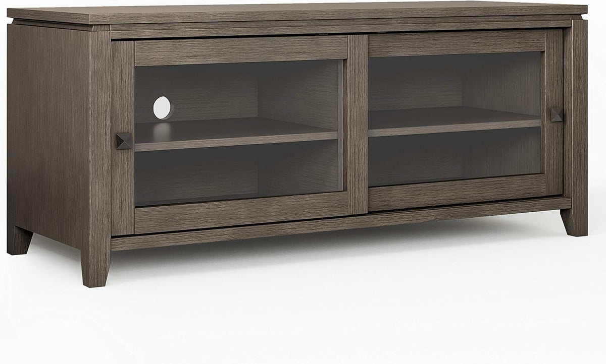 48 inch Solid Wood TV Media Stand in Farmhouse Grey D885841