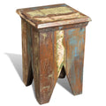 Solid Reclaimed Wood Stool U704