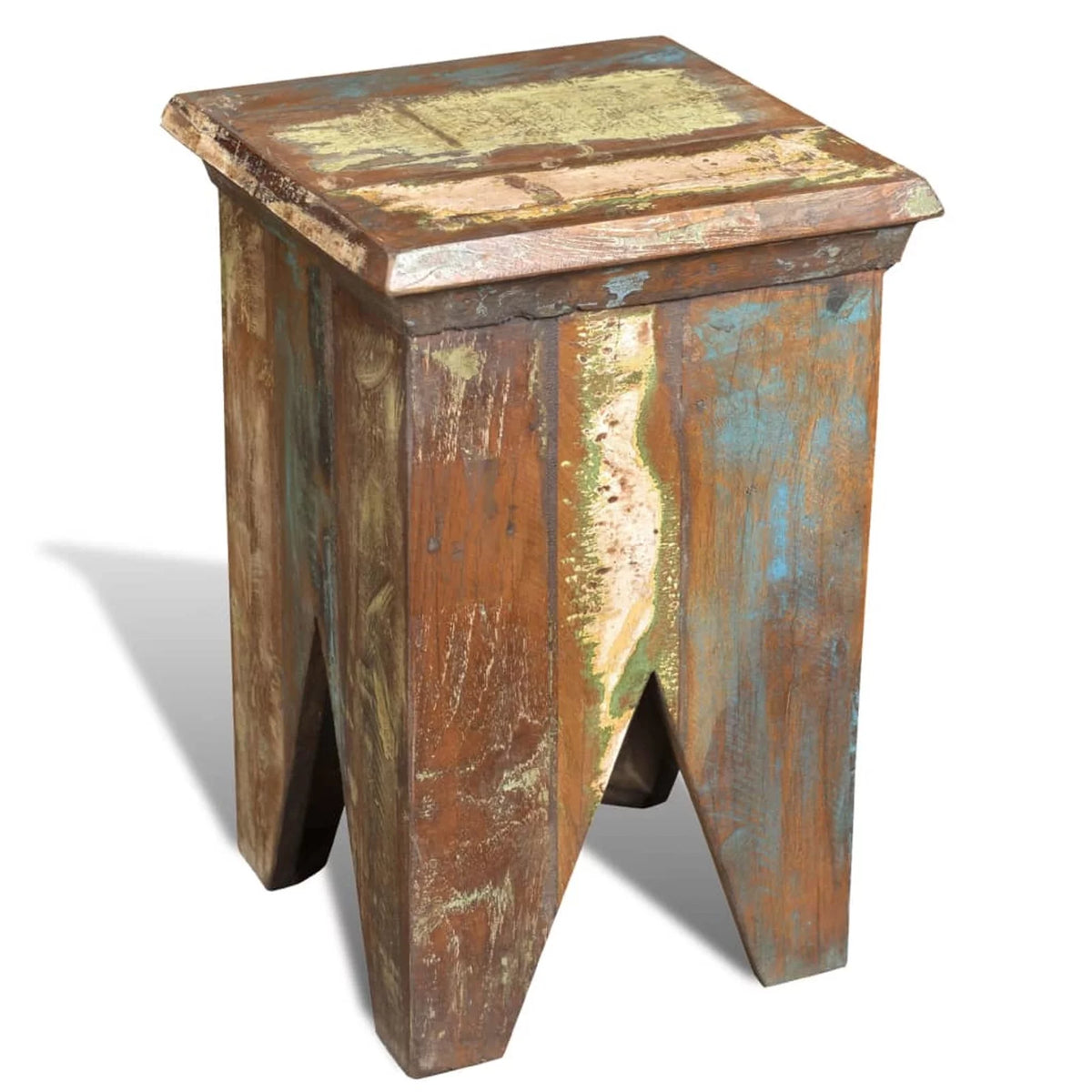 Solid Reclaimed Wood Stool U704