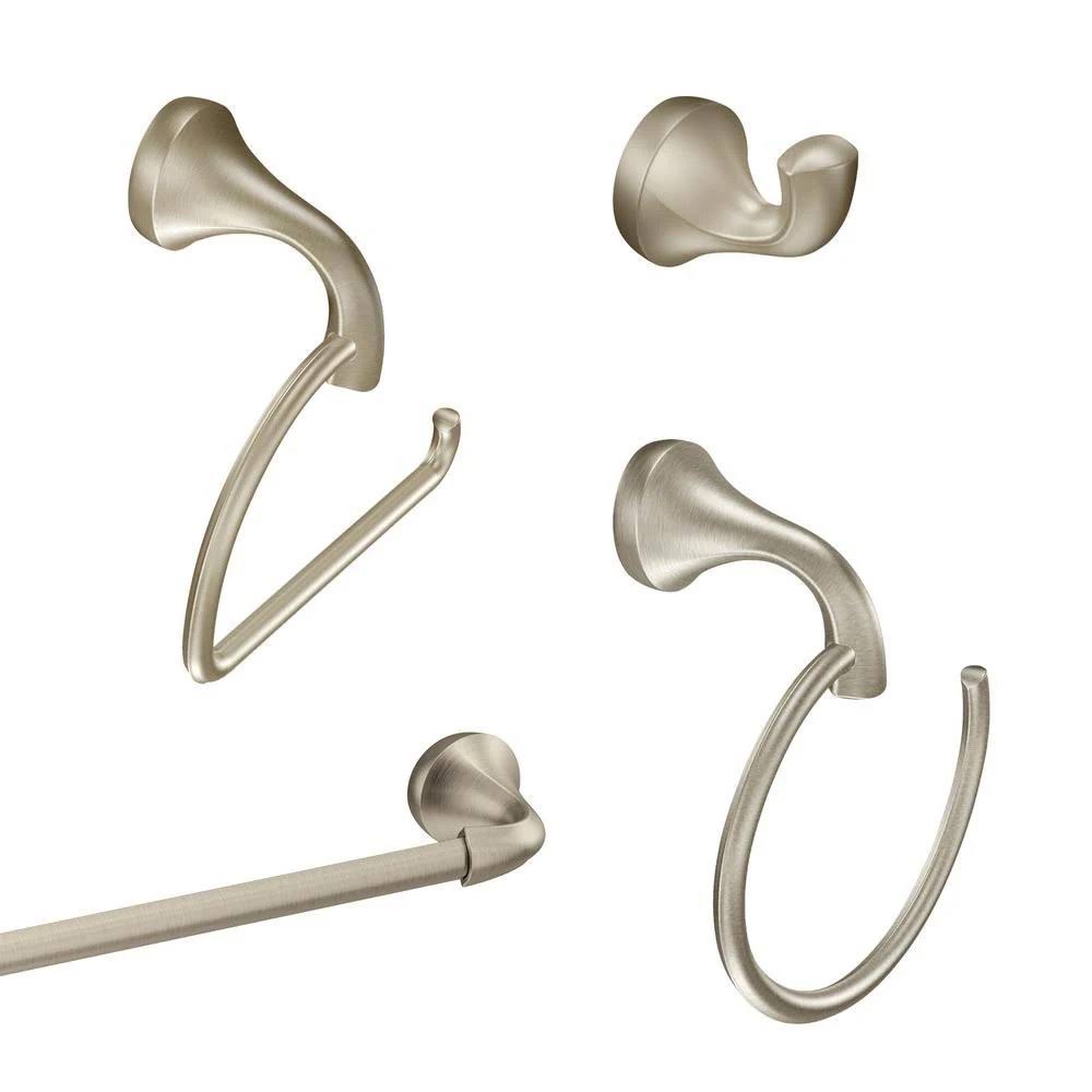 4-Piece Bath Hardware Set with 18 in. Towel Bar K16849