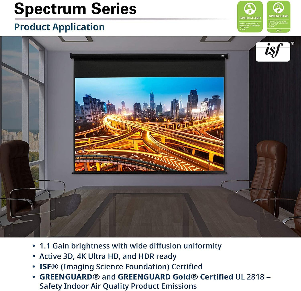 Electric Motorized Projector Screen 100 inch 16:9 to 95" 2.35:1 Black A432862