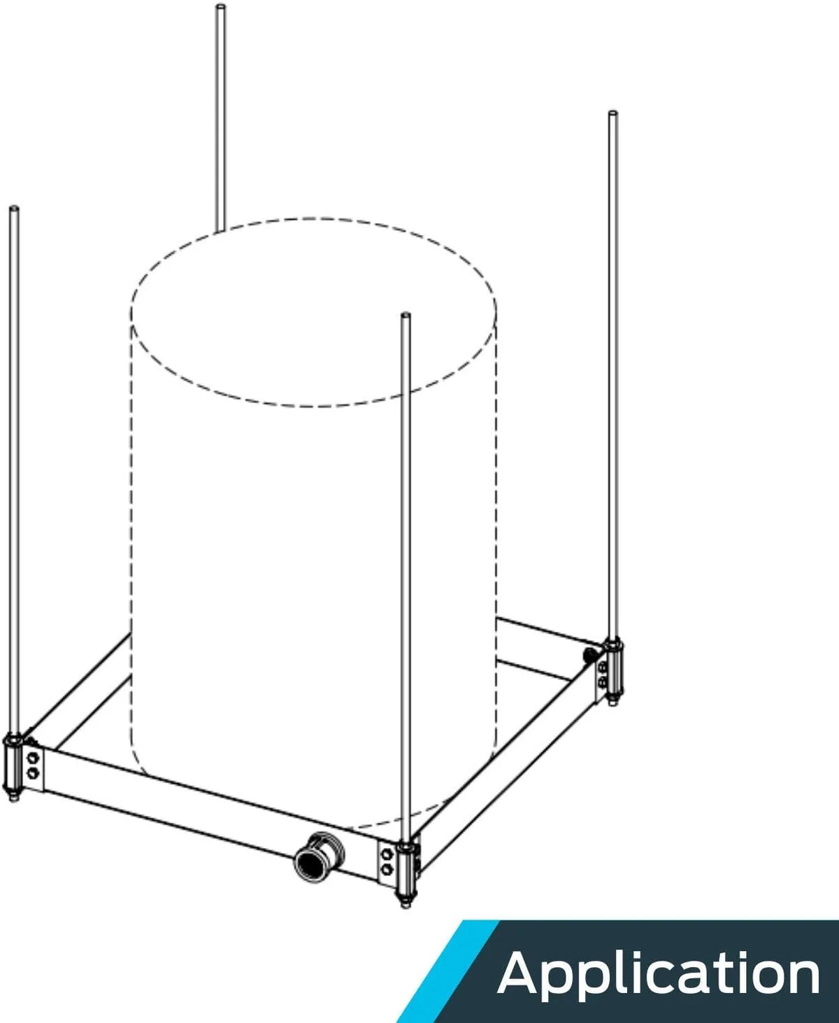 Ceiling Mounted Water Heater Platform with Steel Drain, Up To 20 Gallons T268552