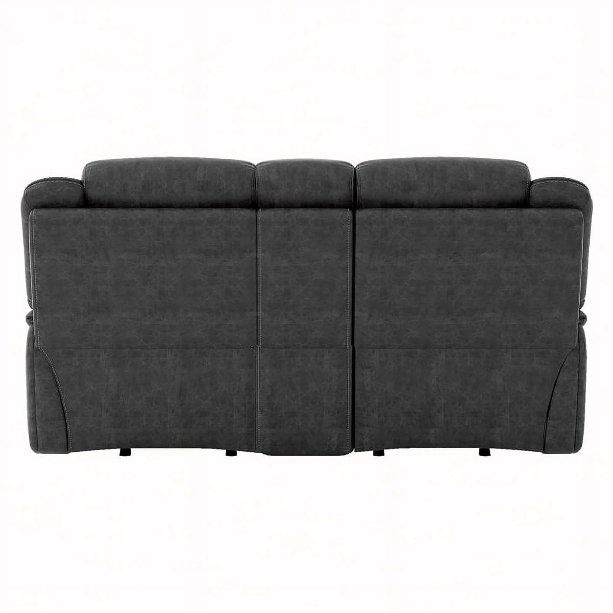 Gray Microfiber Double Reclining Love Seat Y949992