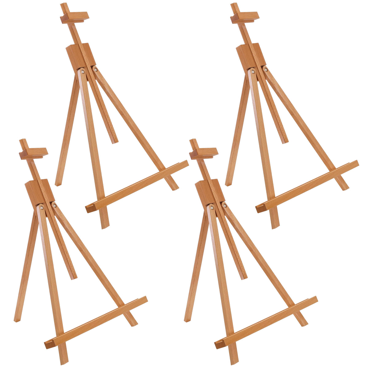 4 Pack Medium Portable Wood A-Frame Artist Easel J355167