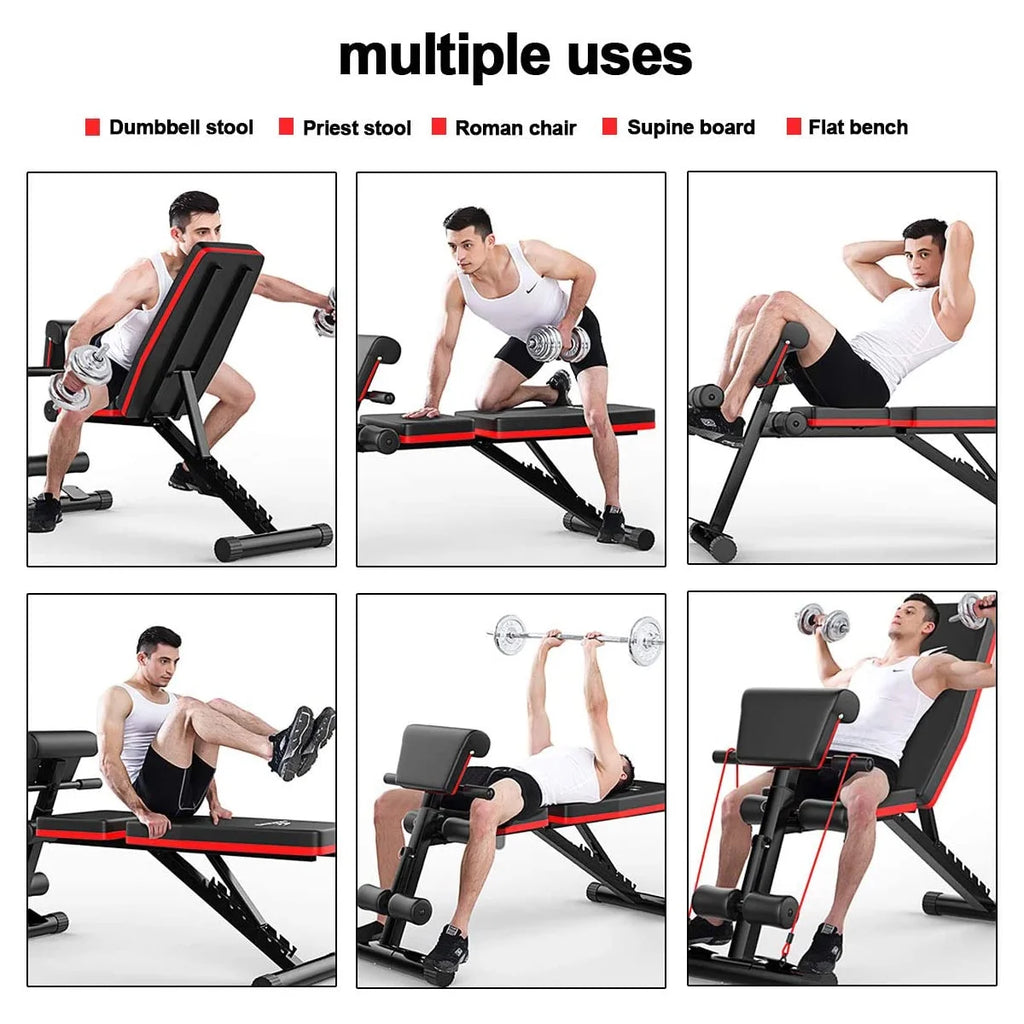 Adjustable Weight Bench Incline Decline Foldable Workout Equipment L4566