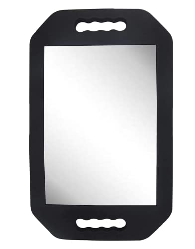 Large Rectangular Hand Mirror with Double Handle X799