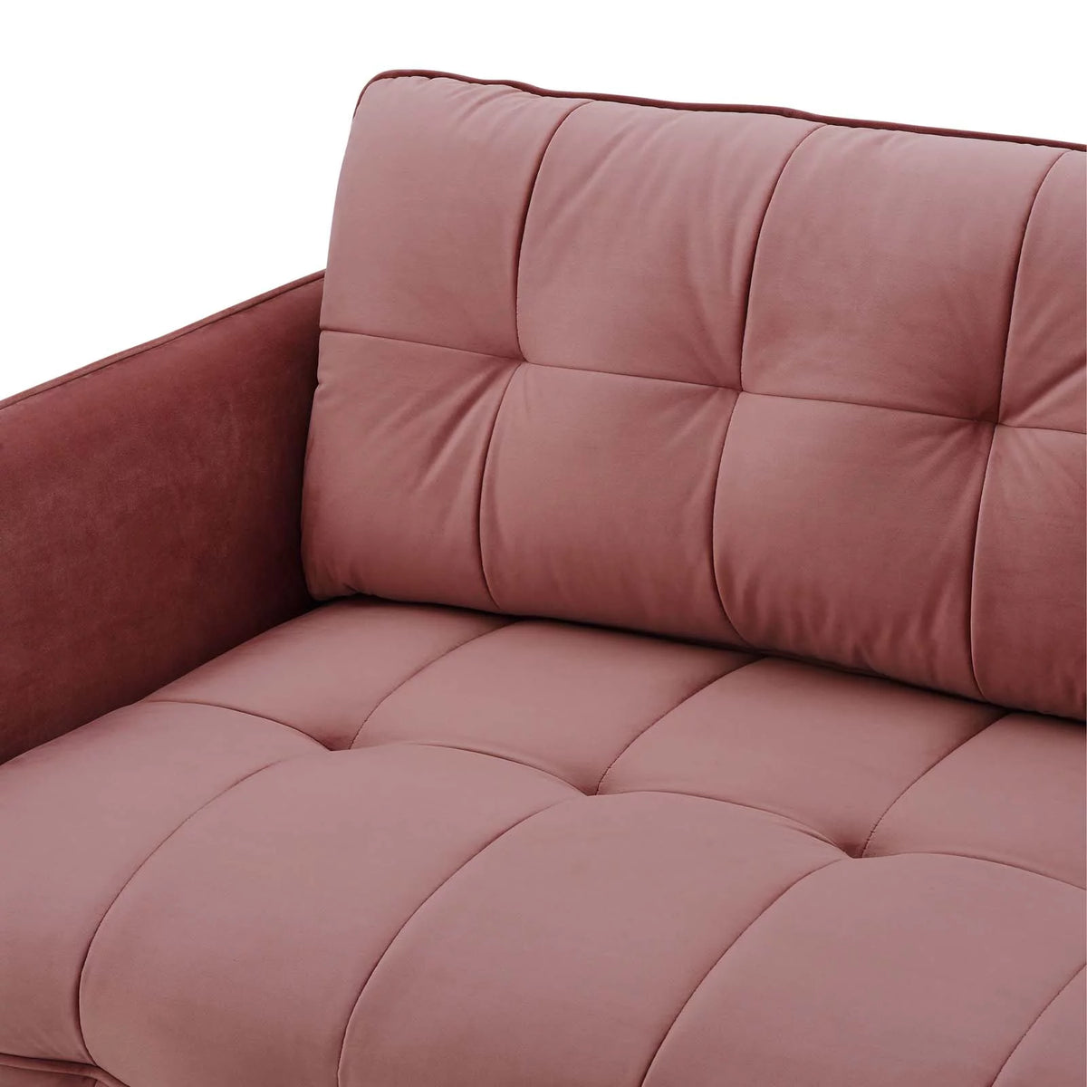 Pink Velvet Tufted Sofa P296