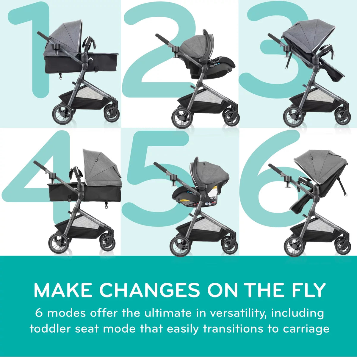 Black Unisex Travel System with Infant Car Seat O75746