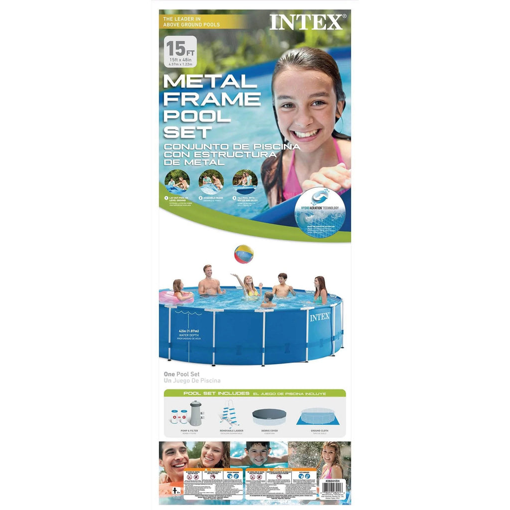 15' x 48 Above Ground Pool Set with Pool Cover V64979