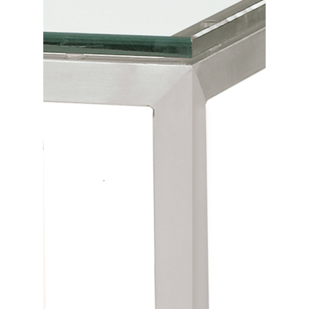 White Parsons Console Table with Quartz Top Q362777