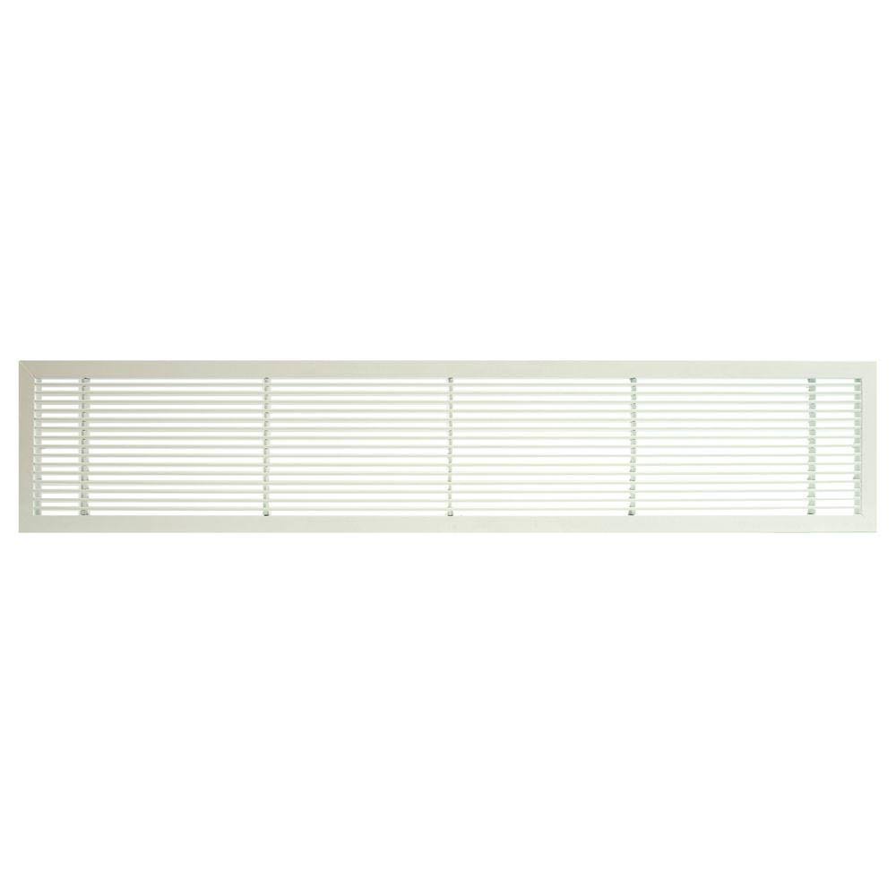 12x22 Solid Aluminum Fixed Bar Supply/Return Air Vent Grille, White-Matte C5860
