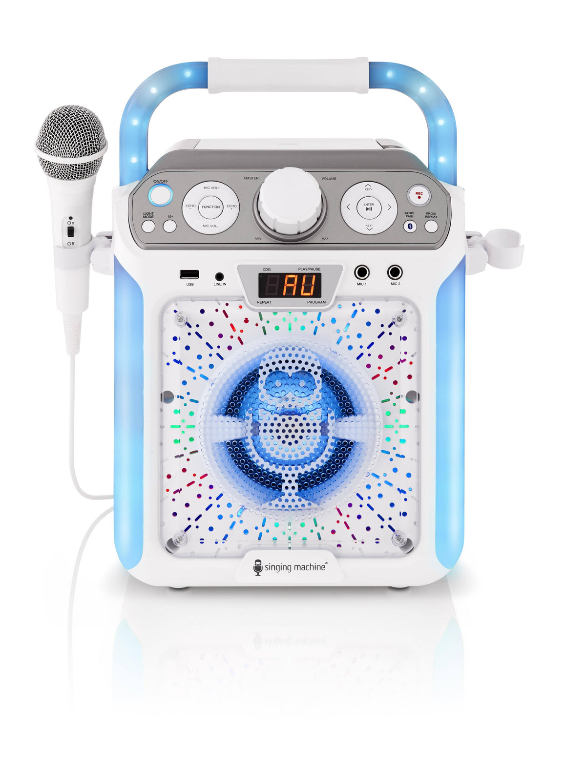 White Bluetooth Karaoke System Z604