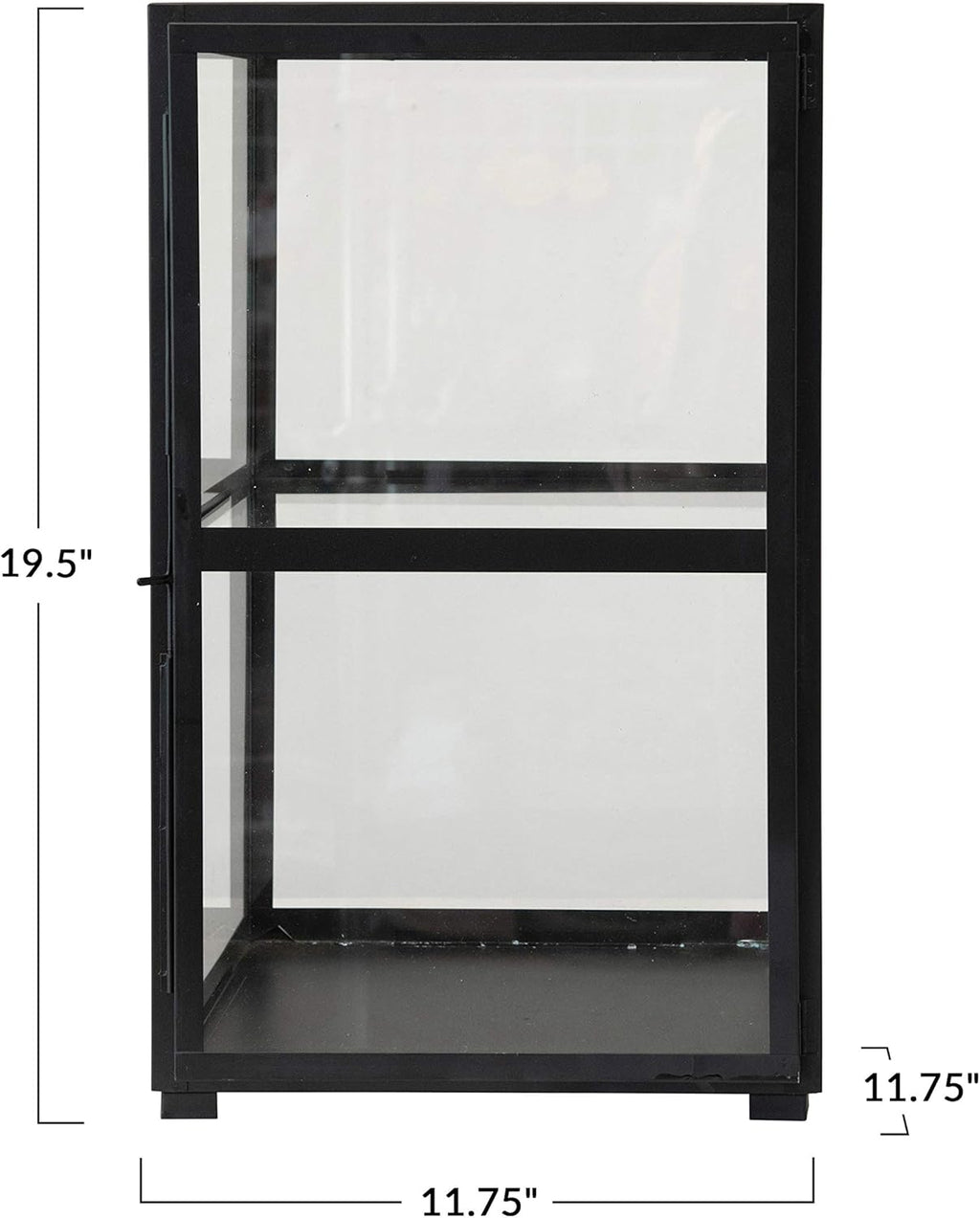 Black Metal & Glass Display Cabinet P40876