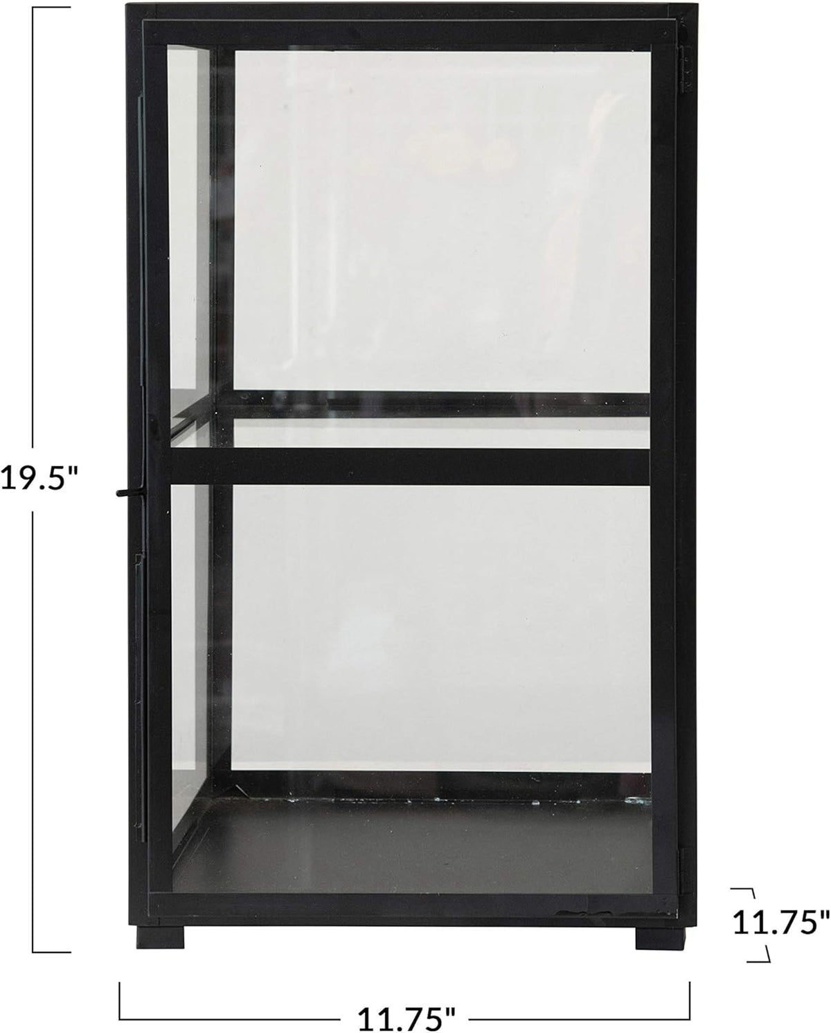 Black Metal & Glass Display Cabinet P40876