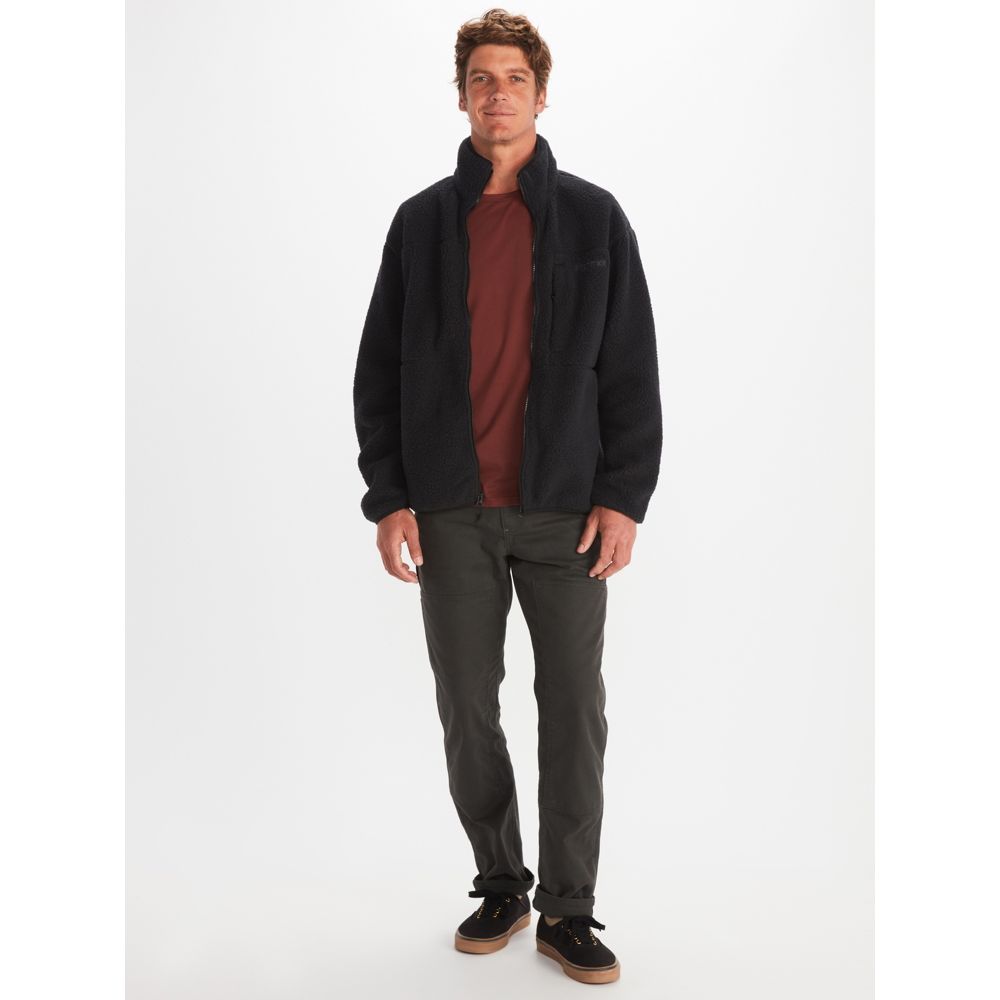 Men's Aros Fleece Jacket Black Size Large I485