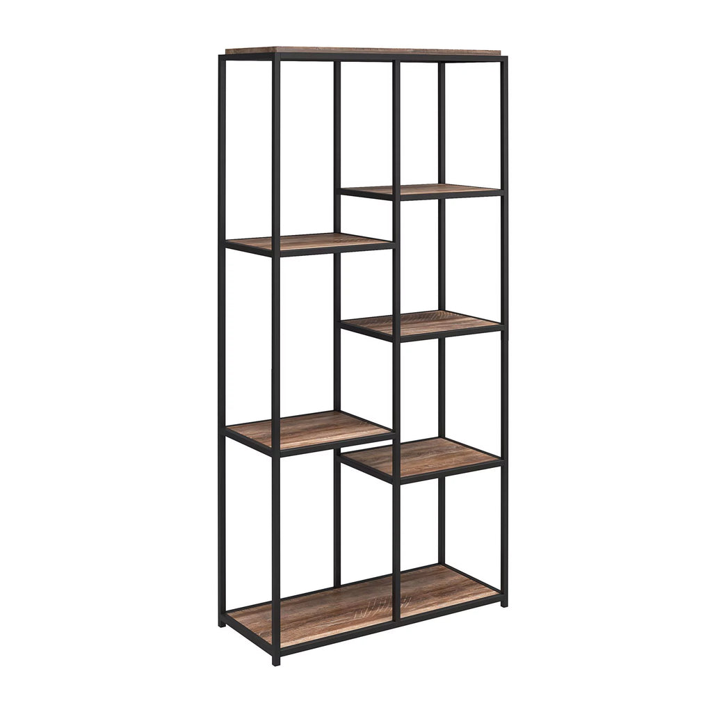 5 Shelf Weathered Oak Bookcase W3350