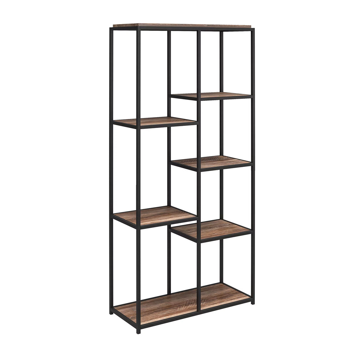 5 Shelf Weathered Oak Bookcase W3350